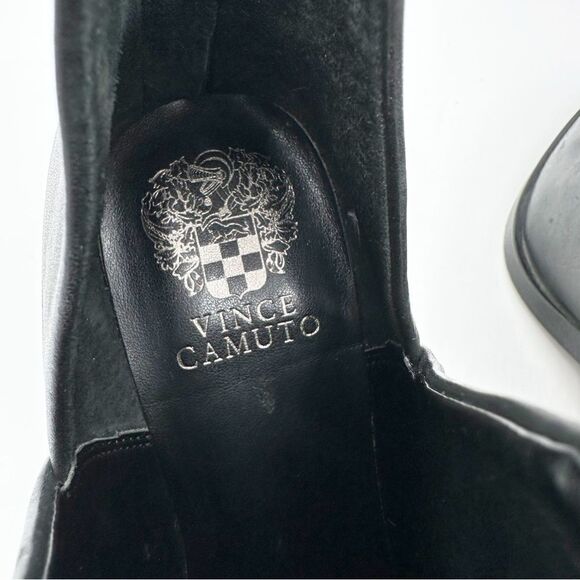 Vince Camuto Womens Gigietta Ankle Boots Booties Black Leather Cutout Zip 9.5 M - Picture 7 of 14